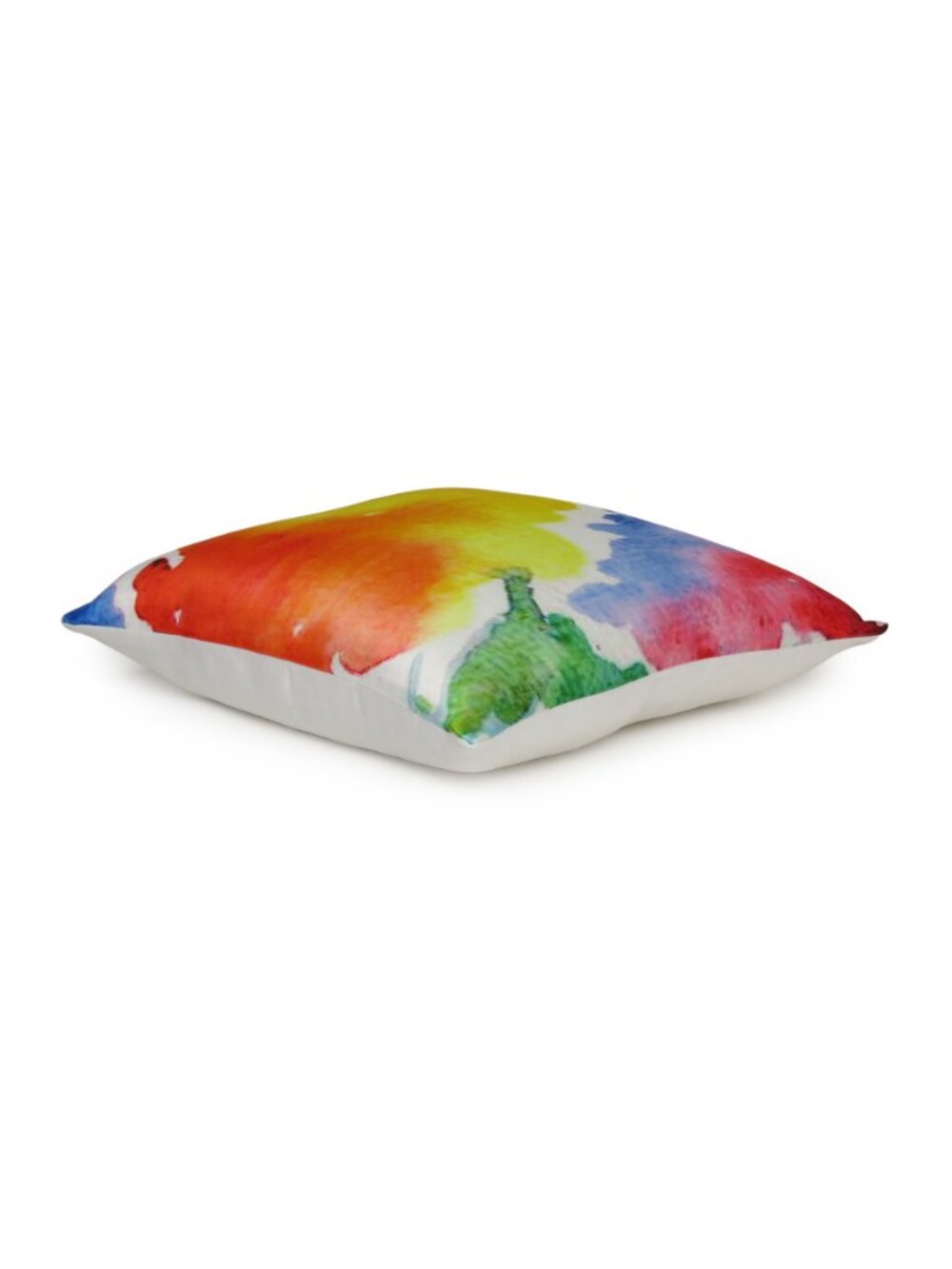 Oussum Watercolor Stain Pattern Cotton Pillow Cover Zipper Closer Set of 2 - Picture 2 of 4